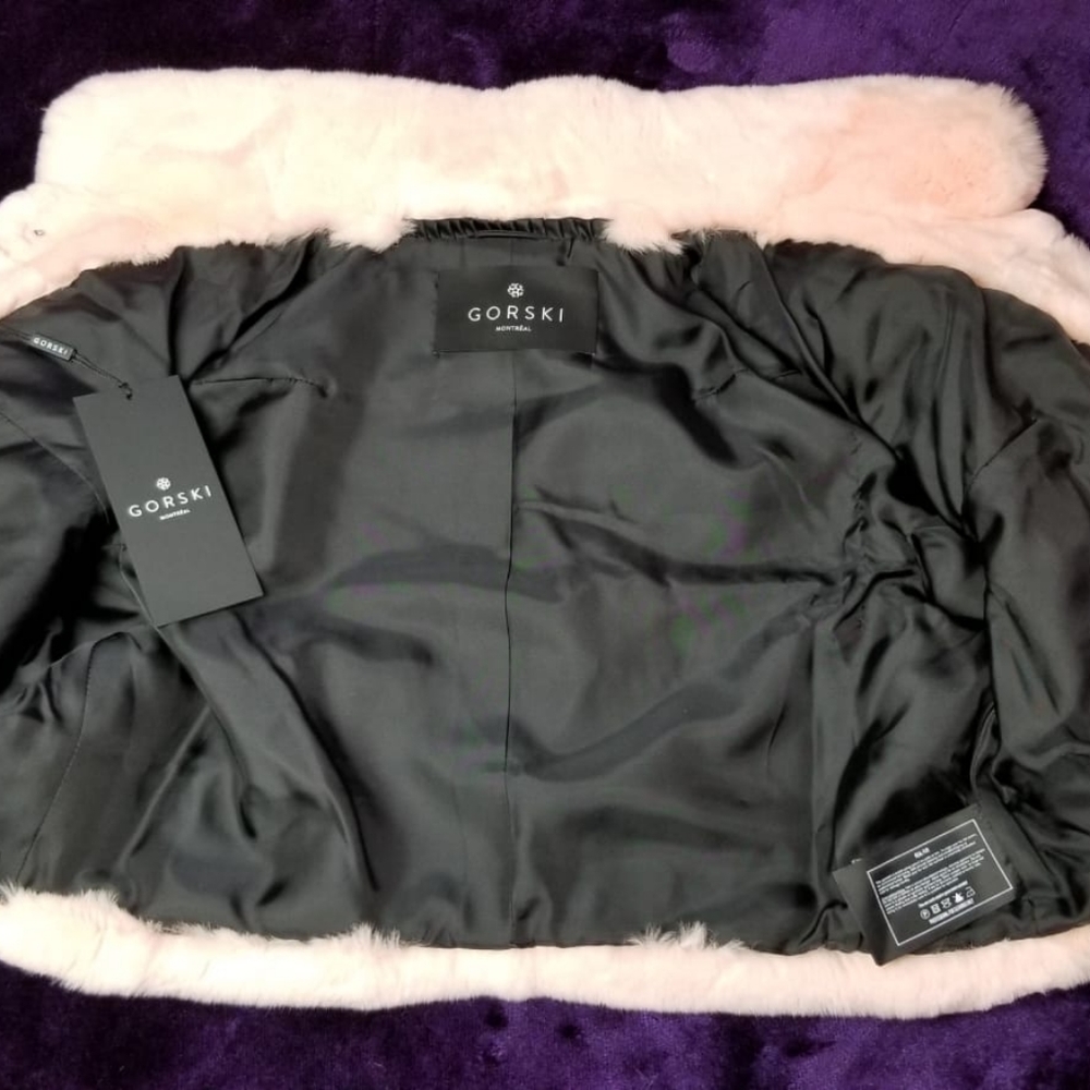 Pink Gorski Rabbit Fur Coat - Picture 2 of 7
